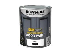 10 Year Weatherproof Wood Paint White Satin 750ml