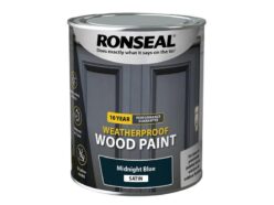 10 Year Weatherproof Wood Paint Midnight Blue Satin 750ml