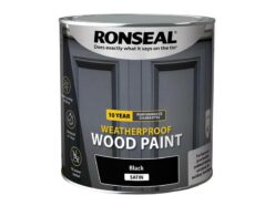 10 Year Weatherproof Wood Paint Black Satin 2.5 litre