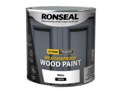 10 Year Weatherproof Wood Paint White Satin 2.5 litre