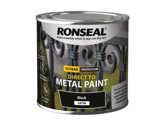 Direct to Metal Paint Black Satin 250ml