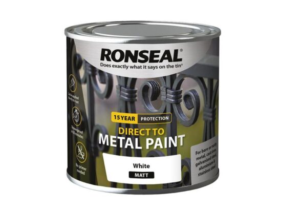 Direct to Metal Paint White Matt 250ml