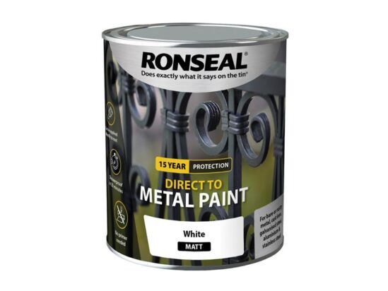 Direct to Metal Paint White Matt 750ml