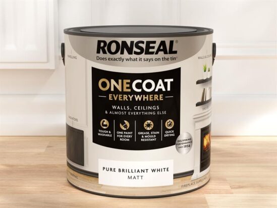 One Coat Everywhere Interior Paint Pure Brilliant White Matt 2.5 litre - Image 3