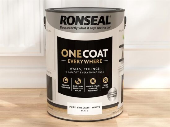 One Coat Everywhere Interior Paint Pure Brilliant White Matt 5 litre - Image 3