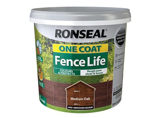 One Coat Fence Life Medium Oak 5 litre