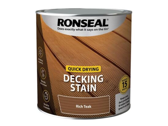 Quick Drying Decking Stain Rich Teak 2.5 litre