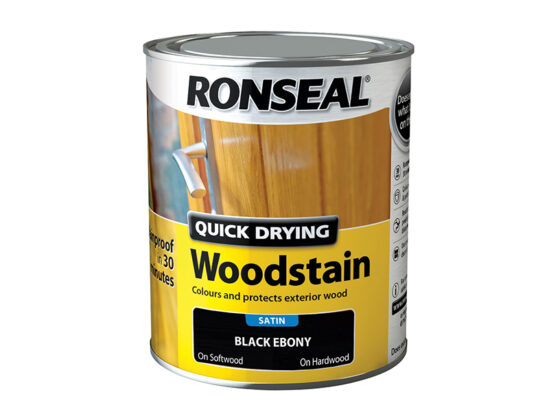 Quick Drying Woodstain Satin Ebony 750ml