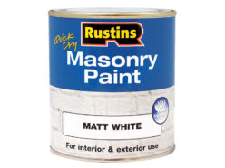 Quick Dry Masonry Paint Matt White 500ml