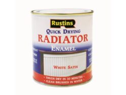 Quick Dry Radiator Enamel Paint Satin White 500ml