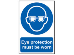 Eye Protection Must Be Worn – PVC Sign 200 x 300mm