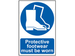 Protective Footwear Must Be Worn – PVC Sign 200 x 300mm