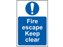 Fire Escape Keep Clear – PVC Sign 200 x 300mm