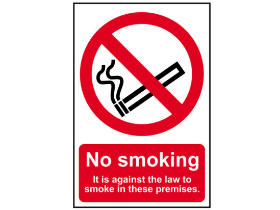 No Smoking In These Premises - PVC Sign 200 x 300mm