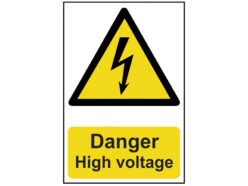 Danger High Voltage – PVC Sign 200 x 300mm