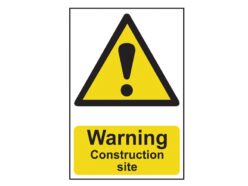 Warning Construction Site – PVC Sign 200 x 300mm