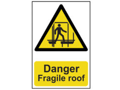 Danger Fragile Roof – PVC Sign 200 x 300mm