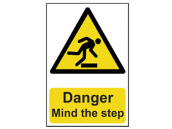 Danger Mind The Step – PVC Sign 200 x 300mm