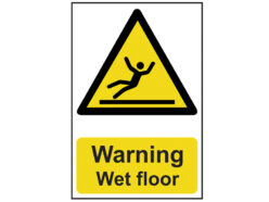 Warning Wet Floor – PVC Sign 200 x 300mm