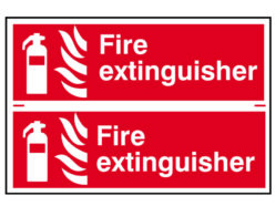 Fire Extinguisher – 2 PVC Signs 300 x 100mm