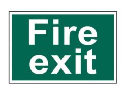 Fire Exit Text Only – PVC Sign 300 x 200mm