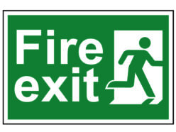 Fire Exit Man Running Right – PVC Sign 300 x 200mm