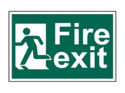 Fire Exit Man Running Left – PVC Sign 300 x 200mm