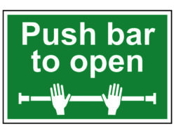 Push Bar To Open – PVC Sign 300 x 200mm