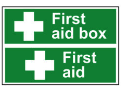 First Aid Box / First Aid – PVC Signs 300 x 100mm