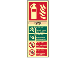 Fire Extinguisher Composite Foam – Photoluminescent 75 x 200mm