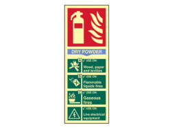 Fire Extinguisher Composite – Dry Powder – Photoluminescent 75 x 200mm