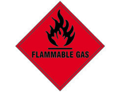 Flammable Gas – Self Adhesive Vinyl Sign 100 x 100mm