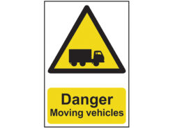 Danger Moving Vehicles – PVC Sign 400 x 600mm