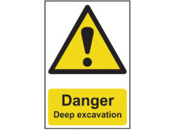 Danger Deep Excavation – PVC Sign 400 x 600mm