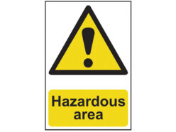 Hazardous Area – PVC Sign 400 x 600mm