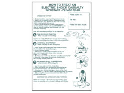 How To Treat An Electric Shock Casualty – PVC Sign 400 x 600mm