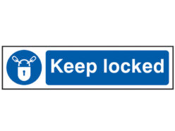 Keep Locked – PVC Sign 200 x 50mm