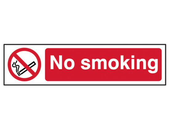 No Smoking - PVC Sign 200 x 50mm