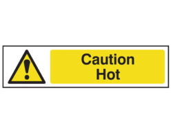 Caution Hot – PVC Sign 200 x 50mm