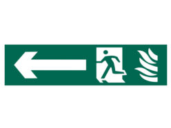 Running Man Arrow Left – PVC Sign 200 x 50mm