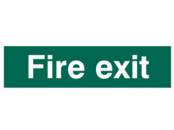 Fire Exit Text Only – PVC Sign 200 x 50mm