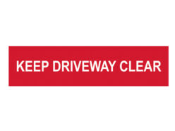 Keep Driveway Clear – PVC Sign 200 x 50mm