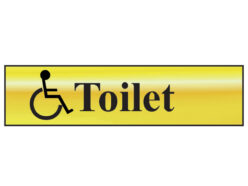 Disabled Toilet – Polished Brass Effect 200 x 50mm