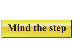 Mind The Step – Polished Brass Effect 200 x 50mm