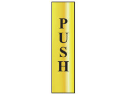 Push Vertical – Polished Brass Effect 50 x 200mm