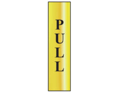 Pull Vertical – Polished Brass Effect 50 x 200mm