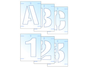 Letter & Number Stencil Kit 25mm