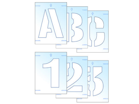 Letter & Number Stencil Kit 50mm