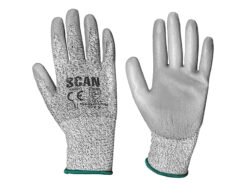 Grey PU Coated Cut 3 Gloves – M (Size 8)