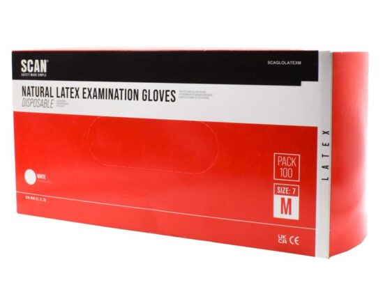 Latex Gloves - Medium (Box 100) - Image 2